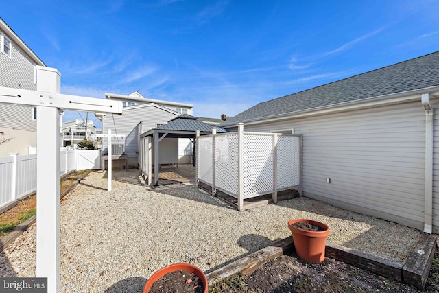 view of yard featuring a gazebo