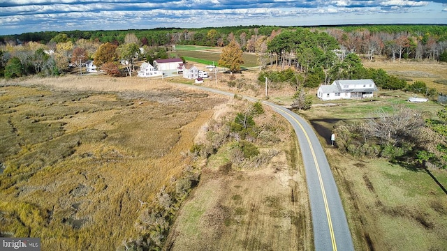 bird's eye view with a rural view