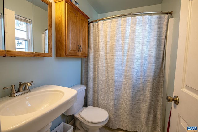 bathroom with toilet and sink