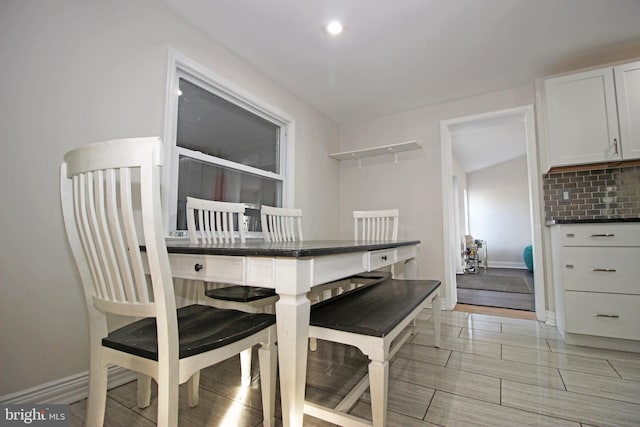 view of dining area