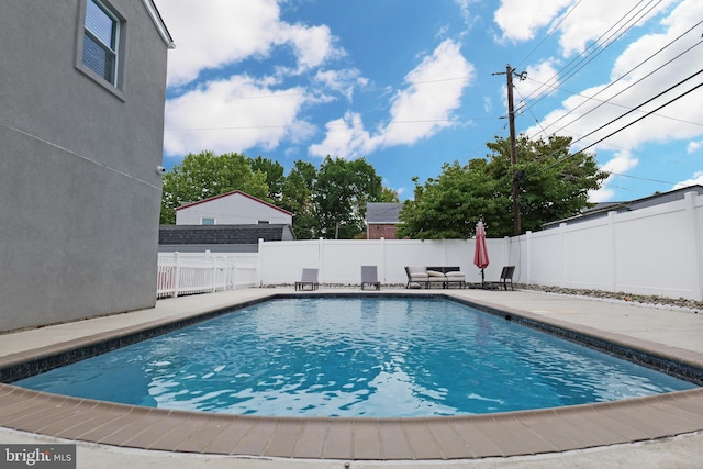 view of pool featuring a patio