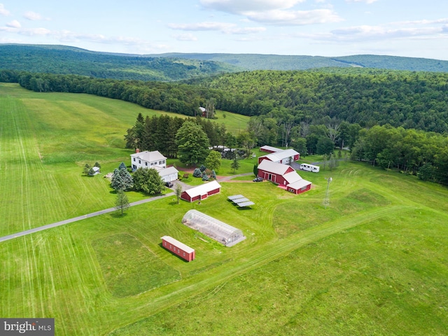 drone / aerial view featuring a rural view