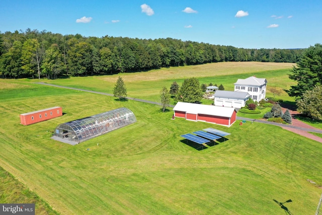 bird's eye view featuring a rural view