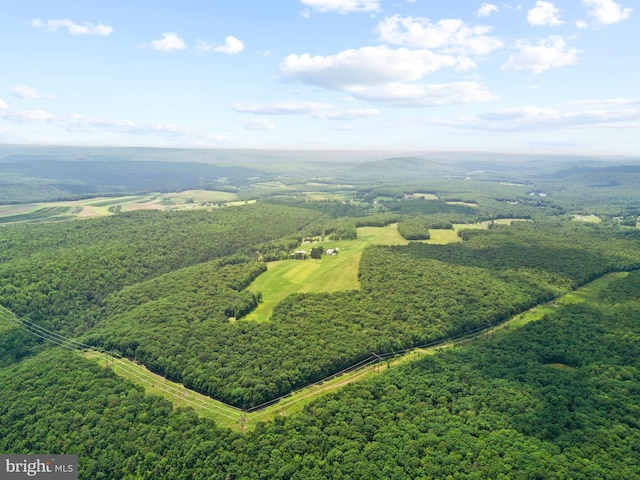 birds eye view of property with a rural view