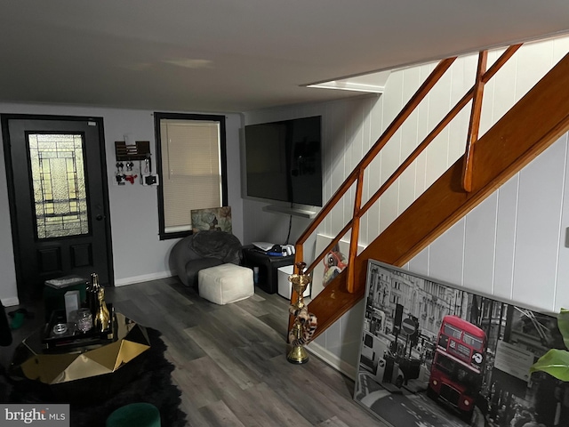 entryway featuring hardwood / wood-style floors