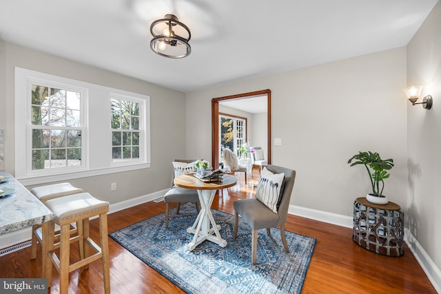 dining room featuring wood-type flooring