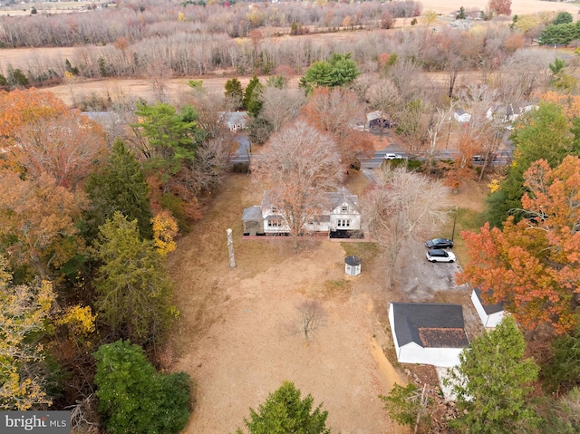 drone / aerial view featuring a rural view