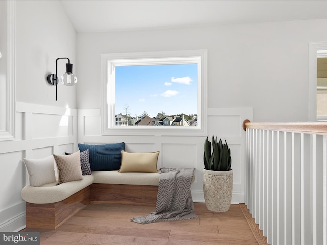 sitting room featuring hardwood / wood-style floors