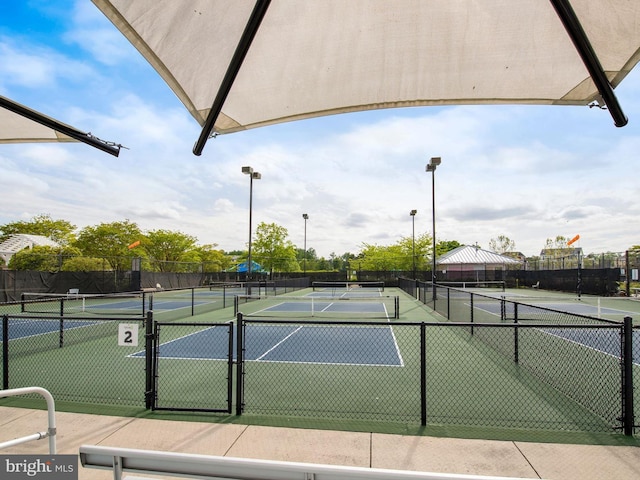 view of tennis court