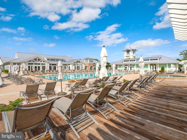 view of pool with a patio