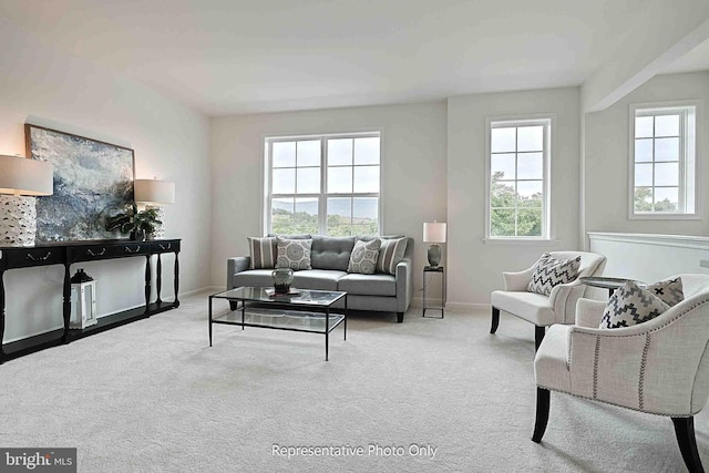 view of carpeted living room