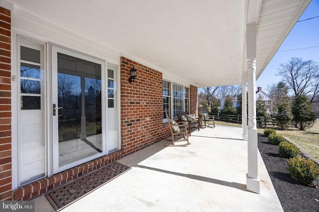 view of patio with covered porch