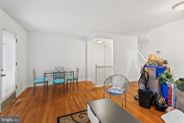 interior space featuring wood-type flooring