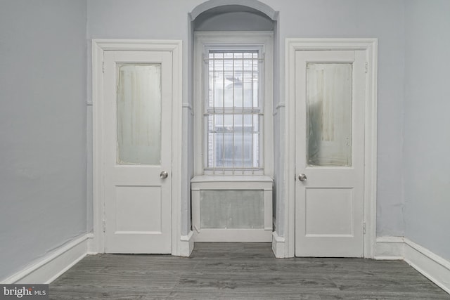 interior details with wood-type flooring