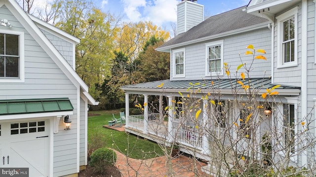 deck featuring a yard