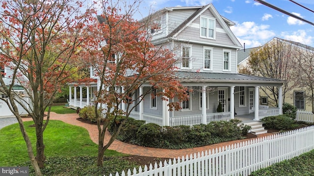 view of front of home with a porch