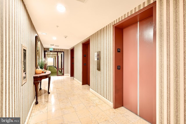 hallway with elevator