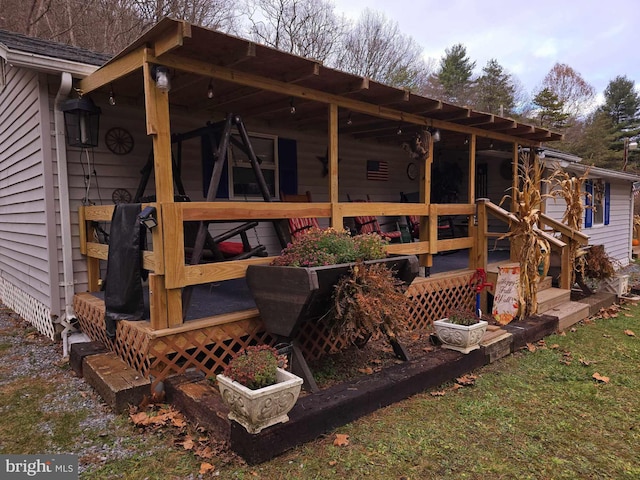 view of wooden deck