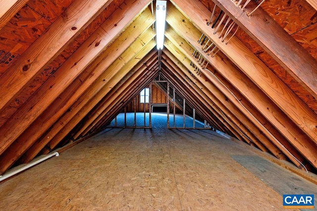 view of attic