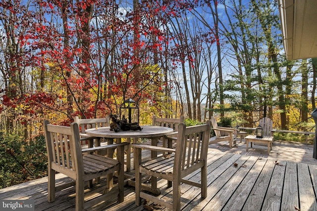 view of wooden terrace