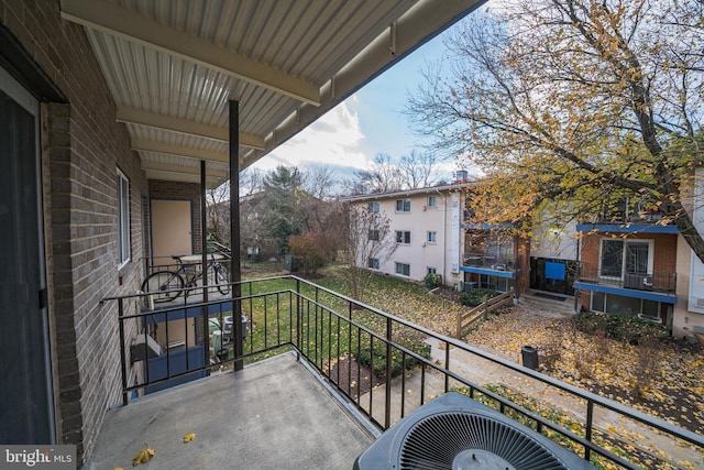 balcony with central AC