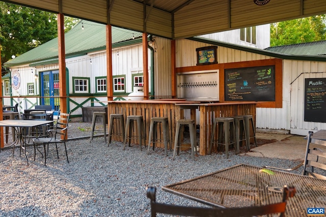 view of patio / terrace with exterior bar