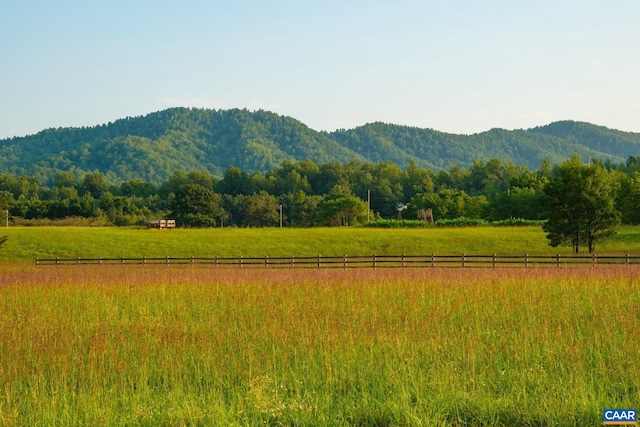 mountain view with a rural view