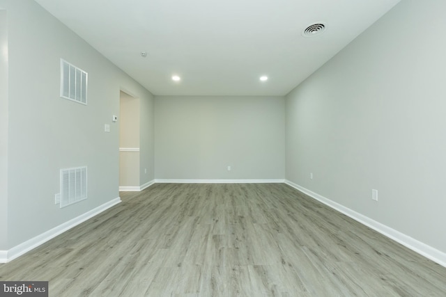 empty room featuring light hardwood / wood-style floors