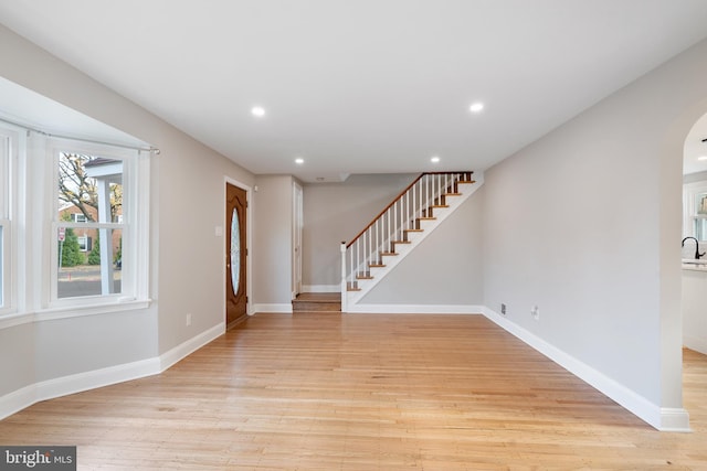 interior space featuring light hardwood / wood-style floors