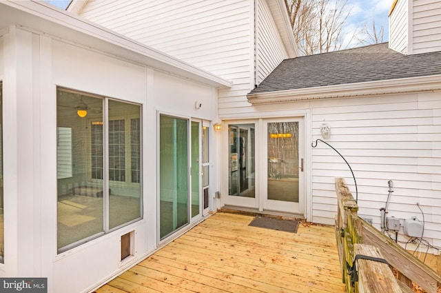 view of wooden deck