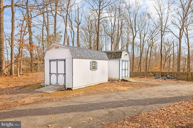 view of outdoor structure