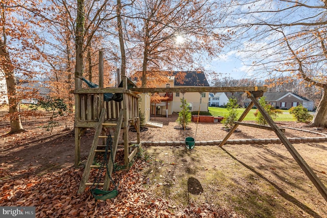 view of jungle gym