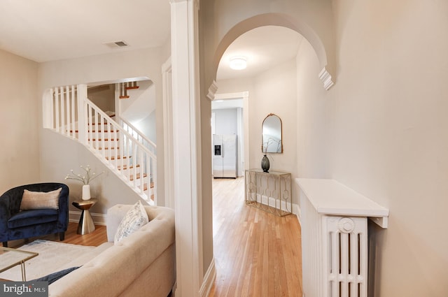 hallway featuring hardwood / wood-style floors