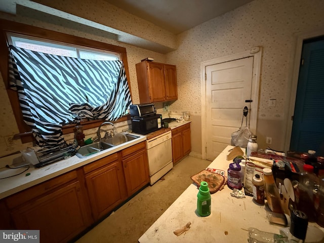 kitchen featuring dishwasher and sink