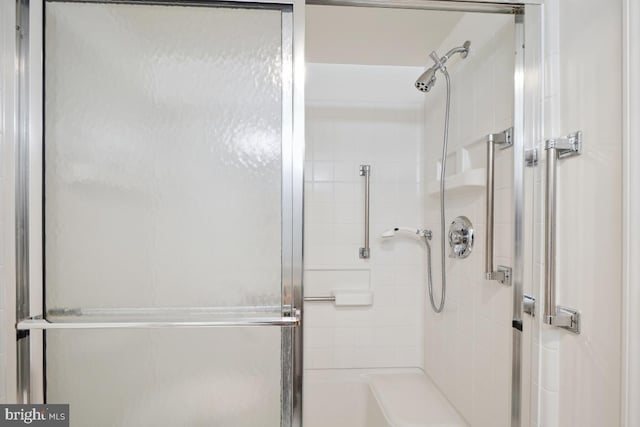 bathroom with an enclosed shower