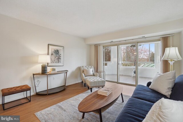 14801 Pennfield Cir Unit 401, Silver Spring, MD 20906 - living area with wood finished floors and baseboards