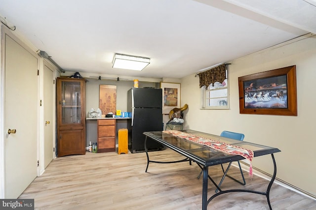 interior space with light hardwood / wood-style flooring