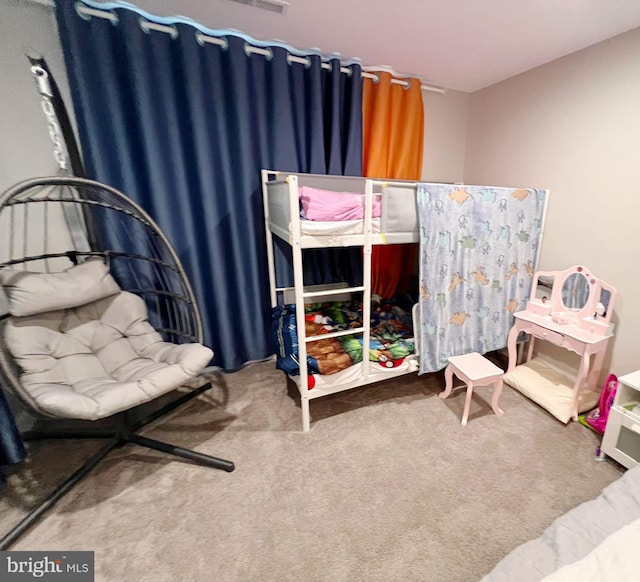 bedroom with carpet floors