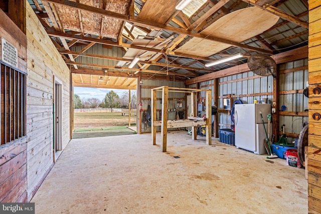 interior space with lofted ceiling