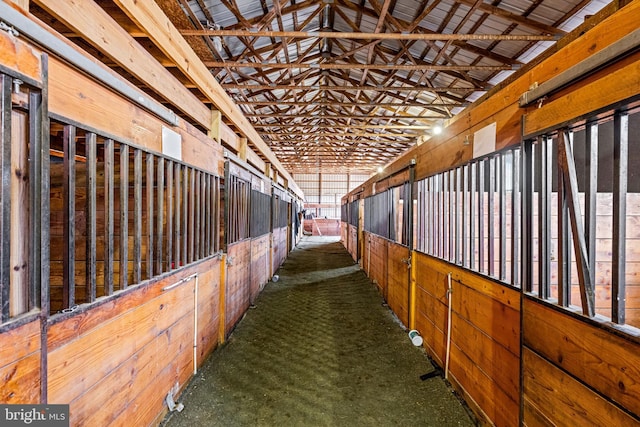 view of horse barn