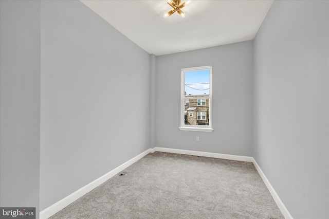 view of carpeted spare room