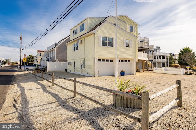 view of front facade featuring a garage