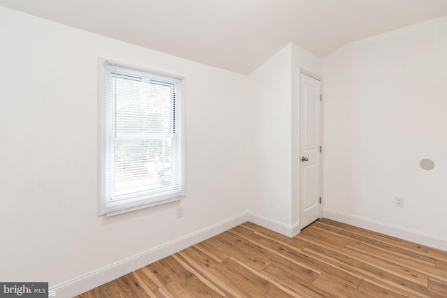 unfurnished room featuring light wood-type flooring