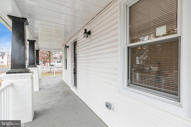 view of patio / terrace with a porch