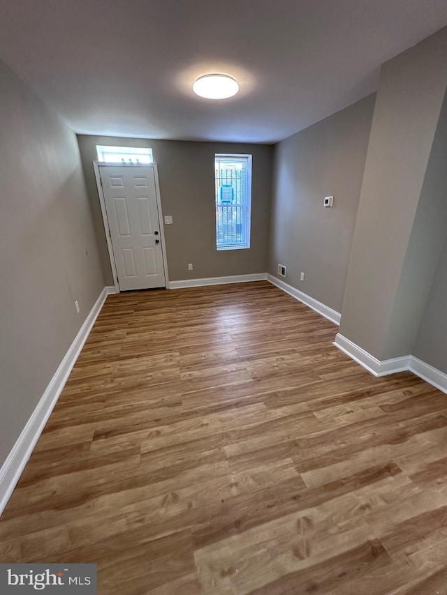 foyer entrance featuring light hardwood / wood-style floors