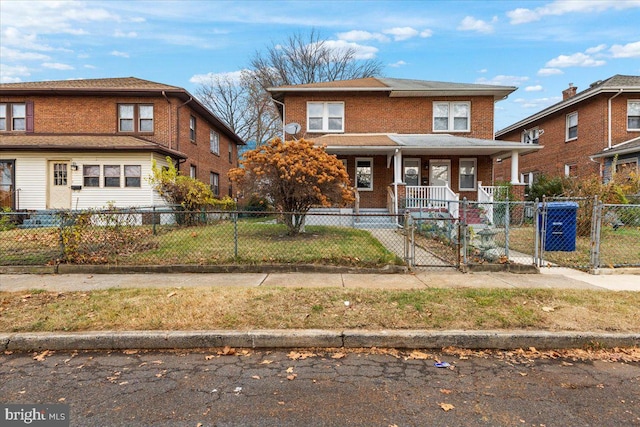 view of front property with a porch