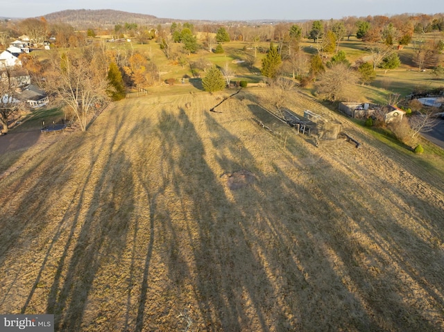 bird's eye view featuring a rural view