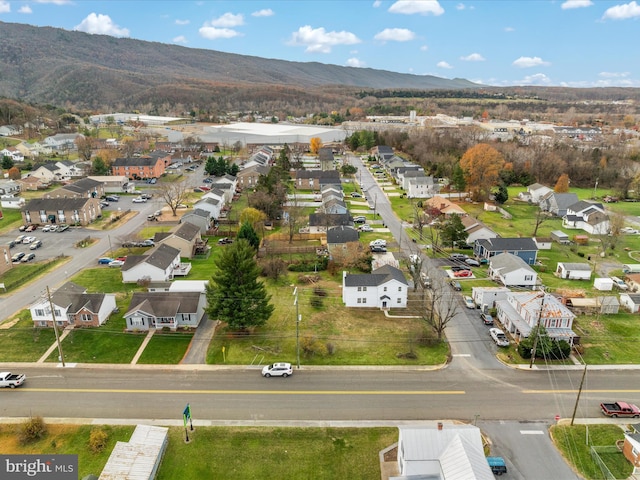 drone / aerial view with a mountain view