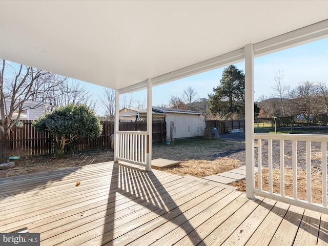 view of wooden terrace