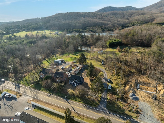 bird's eye view featuring a mountain view